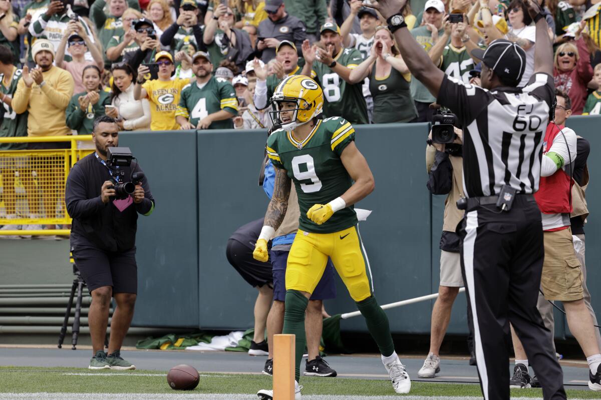 Hamstring injury makes WR Christian Watson unavailable for Packers