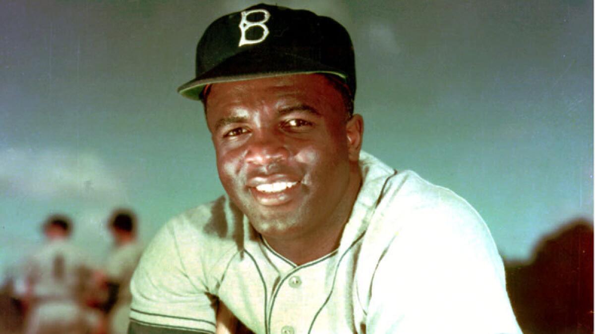 Jackie Robinson is the second-greatest Dodger of all time, according to Los Angeles Times readers.
