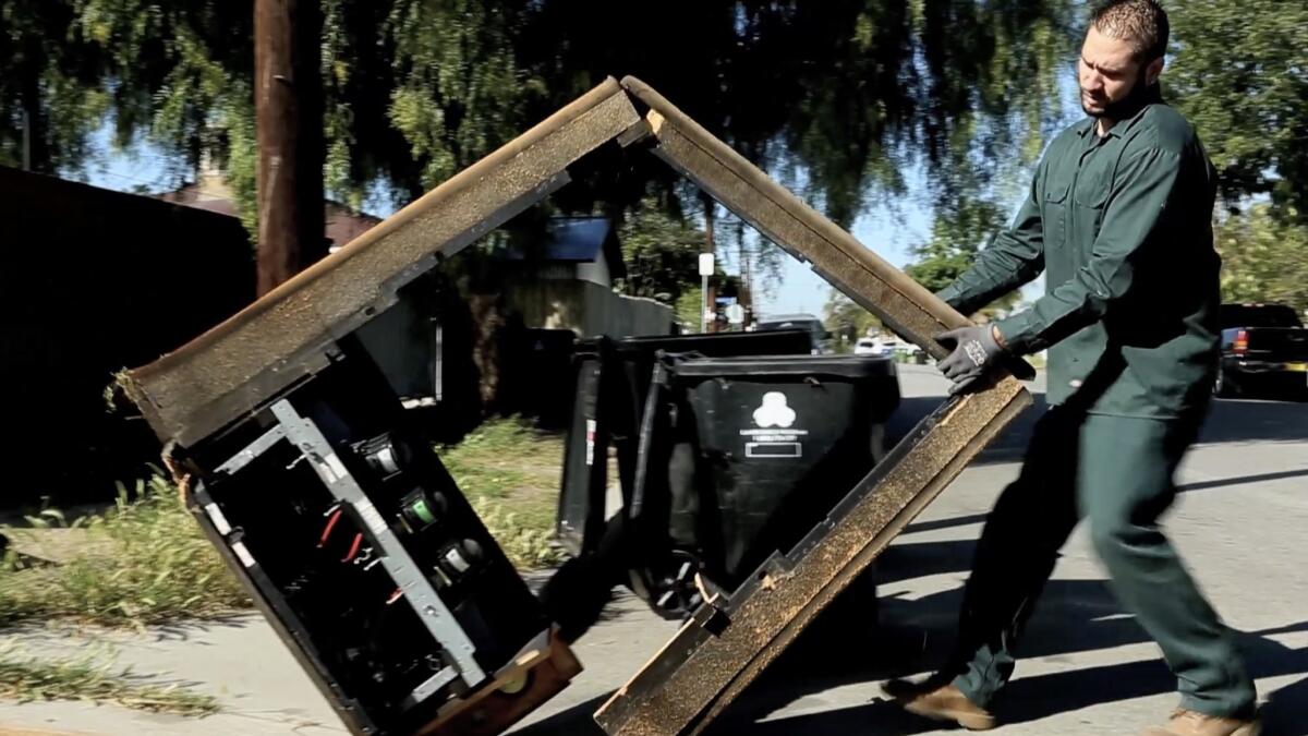 Illegal dumping is a constant problem in the northeast San Fernando Valley, so cleanup is a full-time job for Hurtado.