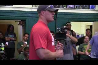 J.J. Watt drops by Narbonne High