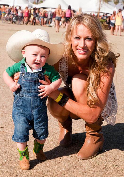 Jake and Brittany Mitchell. Brittany describes their styles as "country-western."