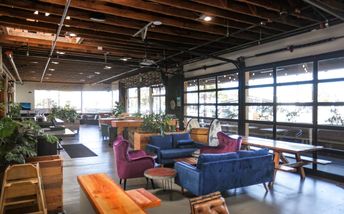 Once a furniture store, the building is now the home to Pacific Coast Spirits. Photographed January 29, 2020 in Oceanside, California.