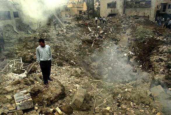 Buildings flattened in Baghdad bombing