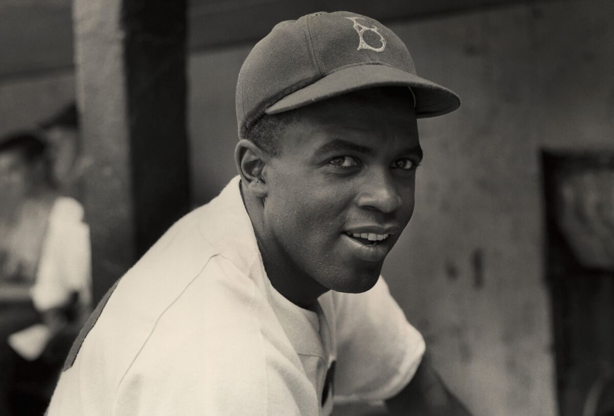 Baseball legend Jackie Robinson in 1945.