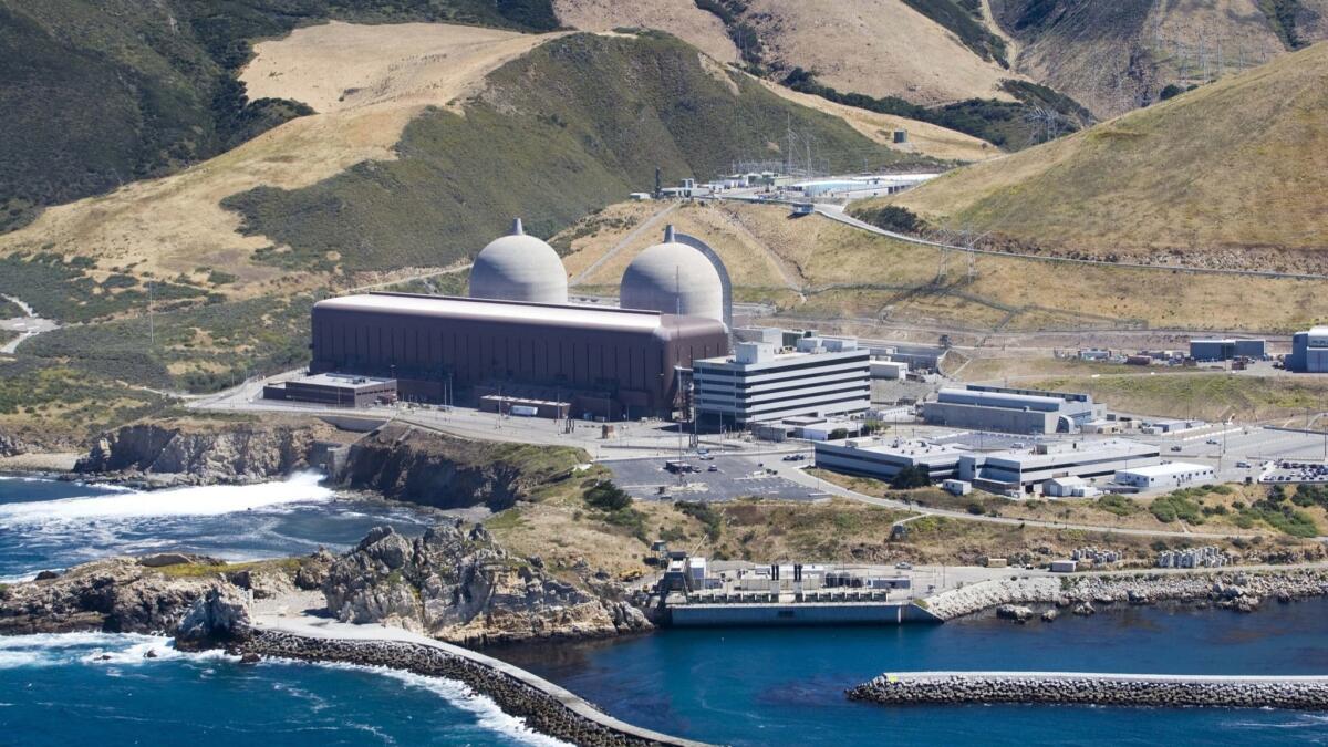 The Diablo Canyon nuclear plant in San Luis Obispo County, Calif.