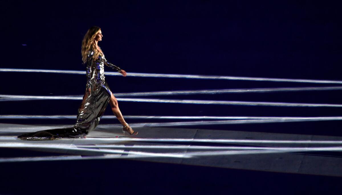 Gisele Bundchen graces the catwalk at the 2016 Summer Olympics.