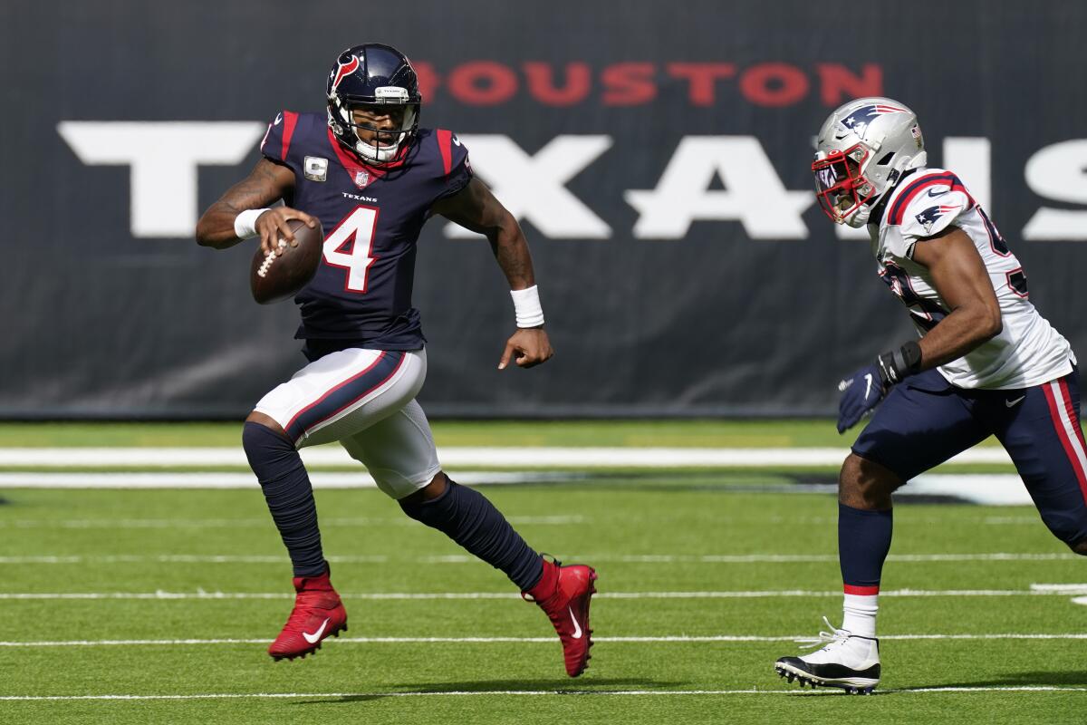 El quarterback de los Texans de Houston Deshaun Watson 