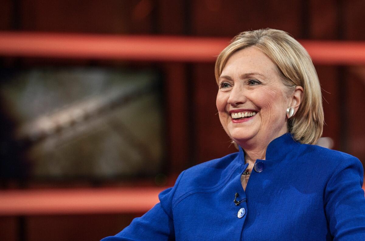 Former Secretary of State Hillary Rodham Clinton is scheduled to appear on Jon Stewart's talk show on Tuesday.