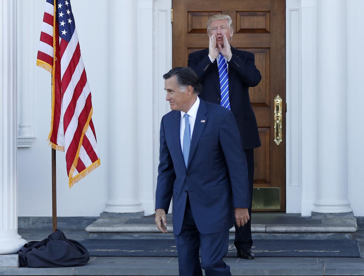 Mitt Romney and Donald Trump