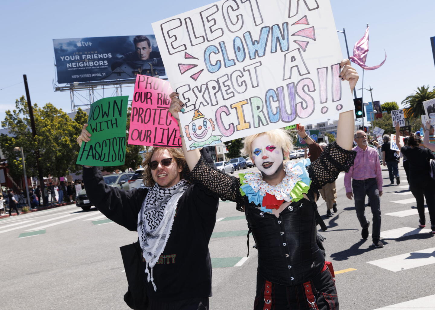 Giant Protest Anti-Trump, Musk protests draw big crowds in L.A. and around the nation ...