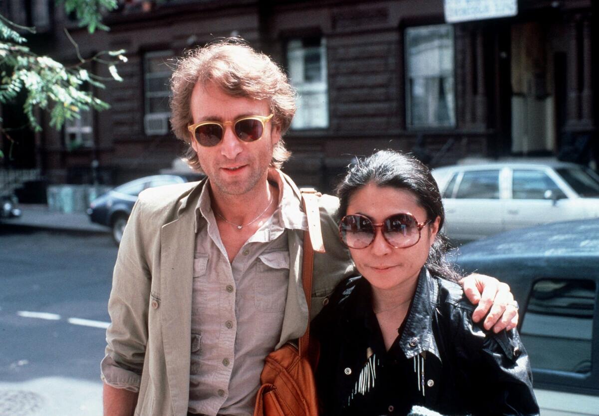 John Lennon, shown in August 1980 in New York with his wife Yoko Ono, will be memorialized in Hollywood on Tuesday, Dec. 8, on the 35th anniversary of his death. The event theme is "Stop Gun Violence" in recognition of the 14 people killed last week in the mass shooting in San Bernardino.