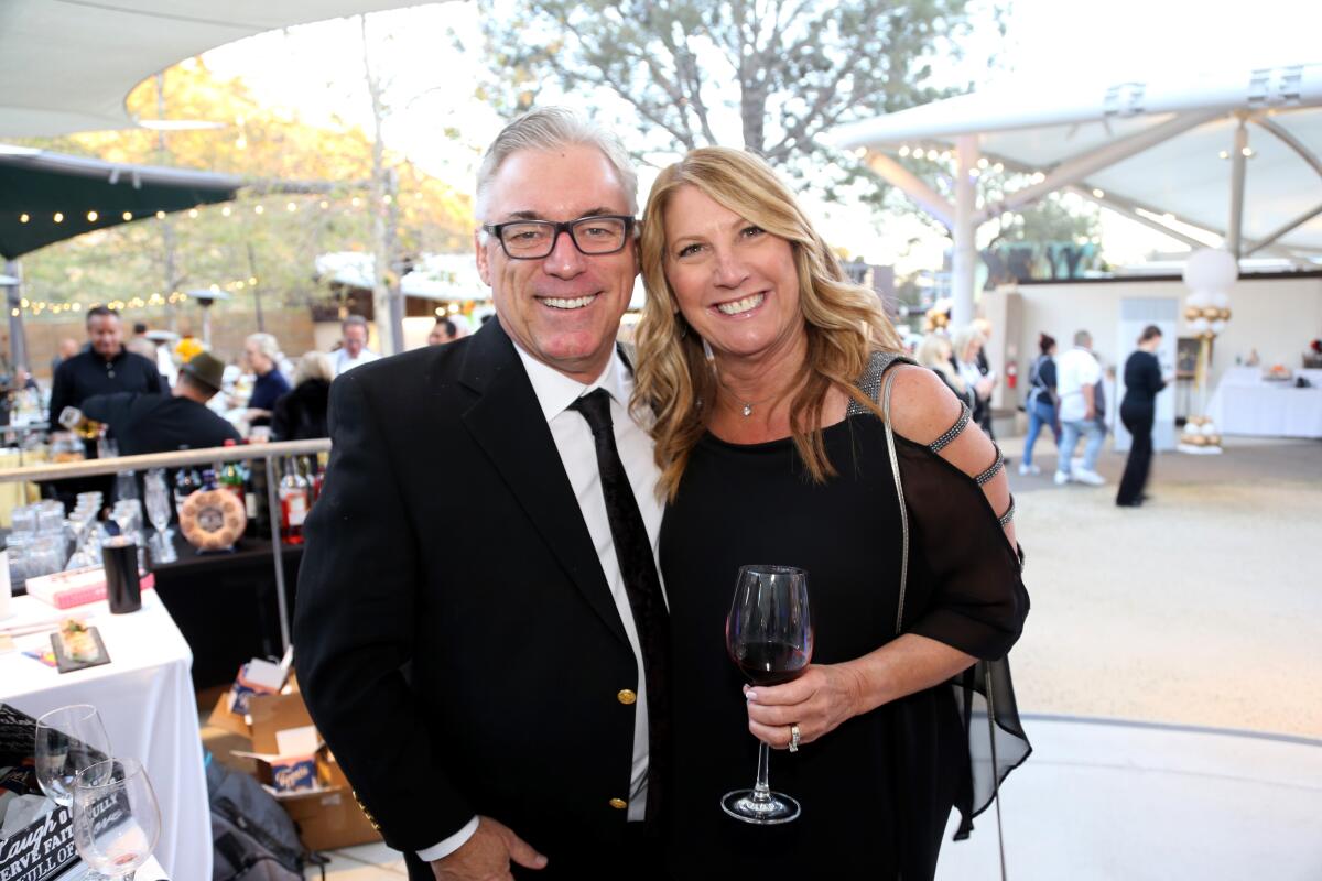 Dave and Traci Hoff enjoying Table for 10 in support of chef Pascal Olhats' scholarship fund.