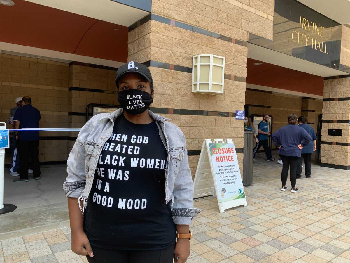 Kamaria Brooks flew in from Houston to cast her vote Tuesday.