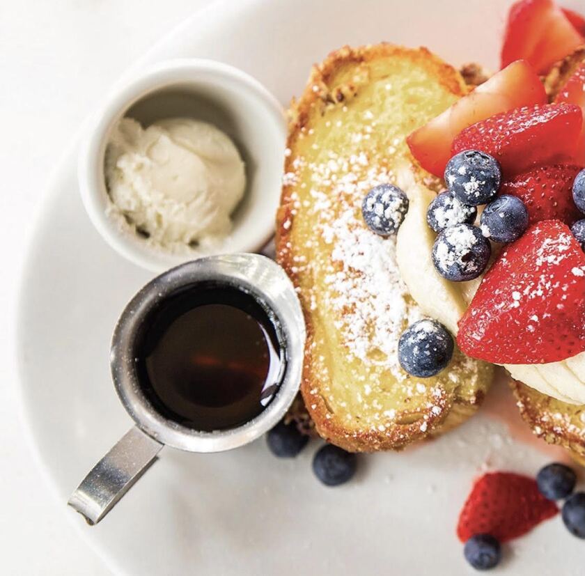 French toast from The Cottage restaurant in La Jolla.