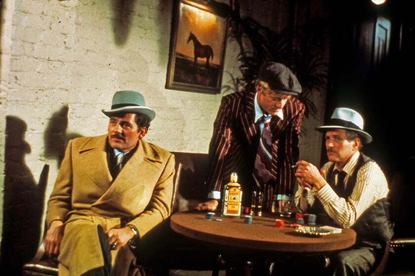 Scene from the movie The Sting with Robert Shaw, Robert Redford and Paul Newman. The movie wond 7 Oscars in 1973.