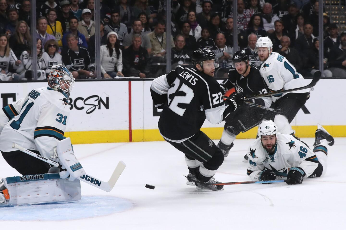 Kings eliminated from playoffs by San Jose Sharks in 6-3 loss