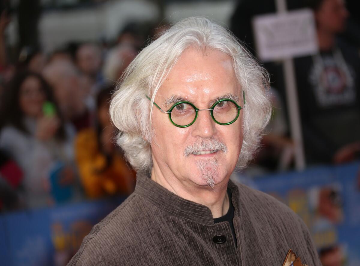 Comedian Billy Connolly arrives at the world premiere of 'What We Did on Our Holiday' in London on Sept. 22.