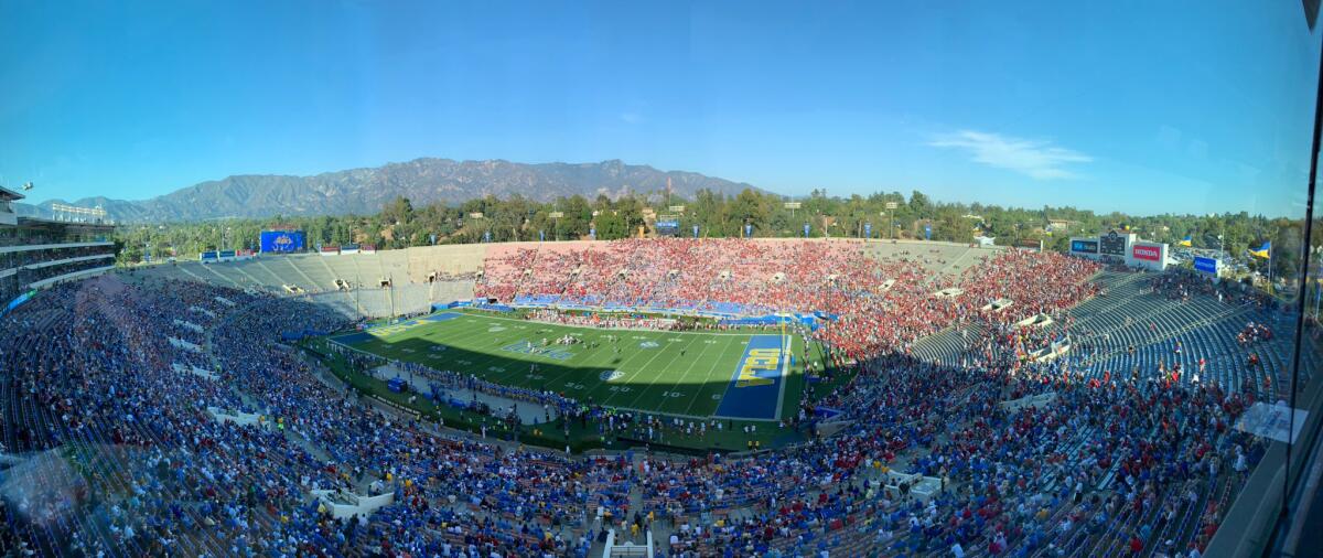 A view of the Rose Bowl during UCLA's game against Oklahoma on Sept. 14, 2019.
