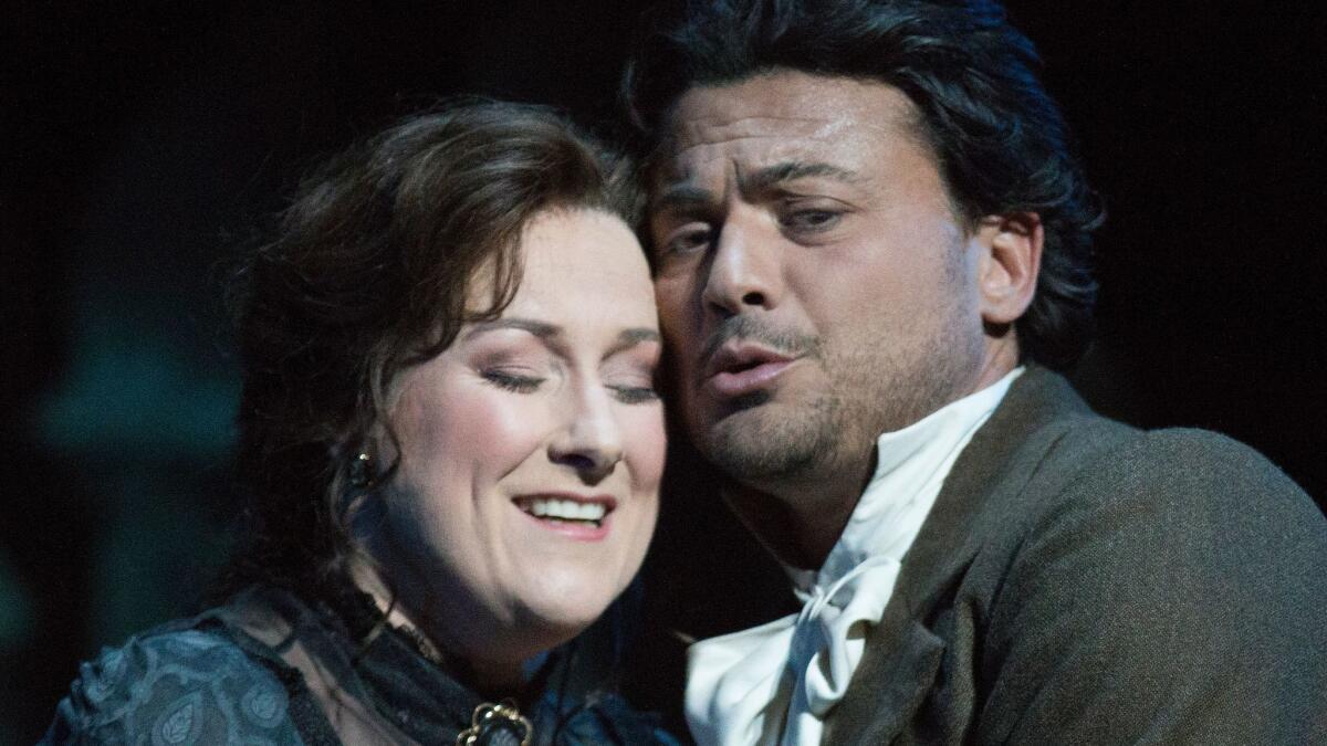 Vittorio Grigolo as Hoffmann, this time with Diana Damrau as Antonia in L.A. Opera's "The Tales of Hoffmann."