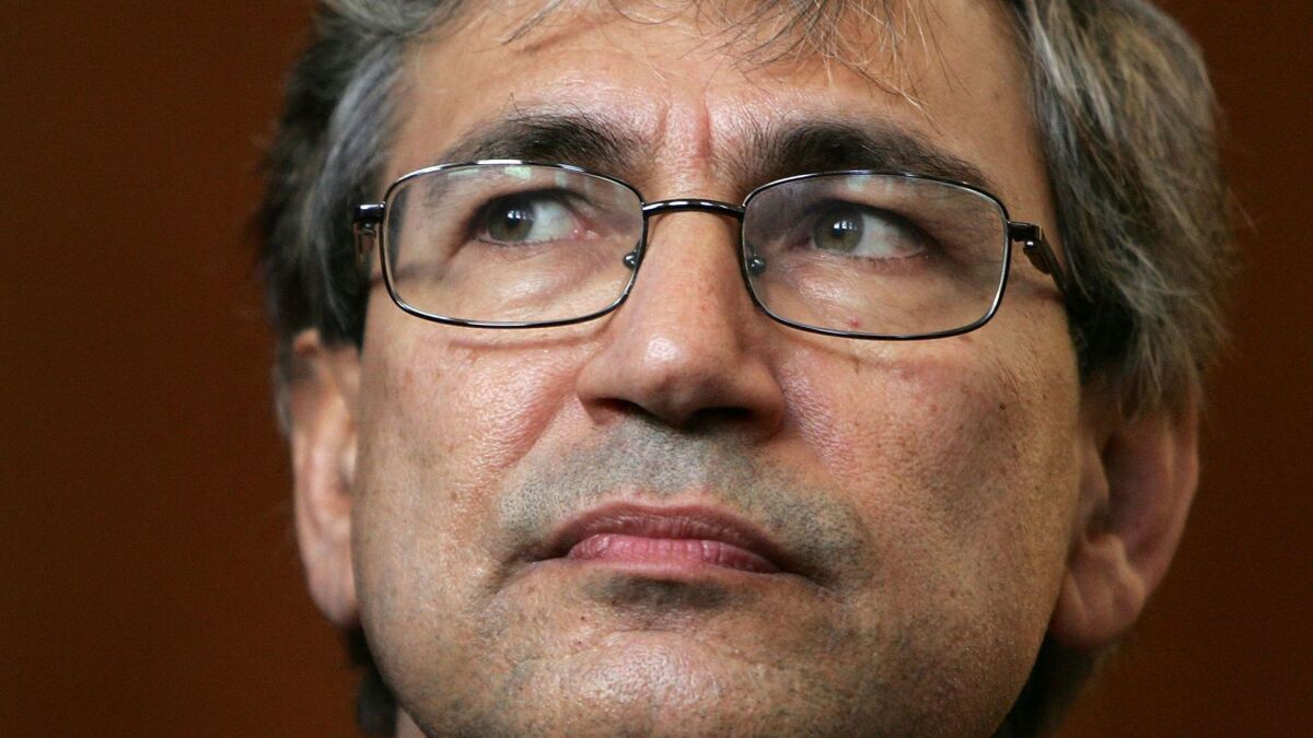 The author, Nobel laureate Orhan Pamuk, is shown in an Oct. 12, 2006, photograph taken at Columbia University in New York City.