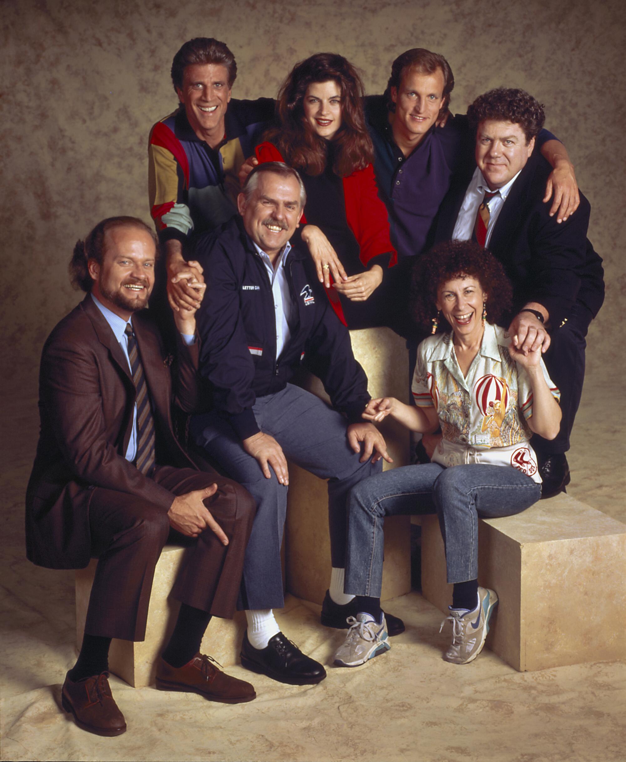 Kirstie Alley and the rest of the "Cheers" cast.