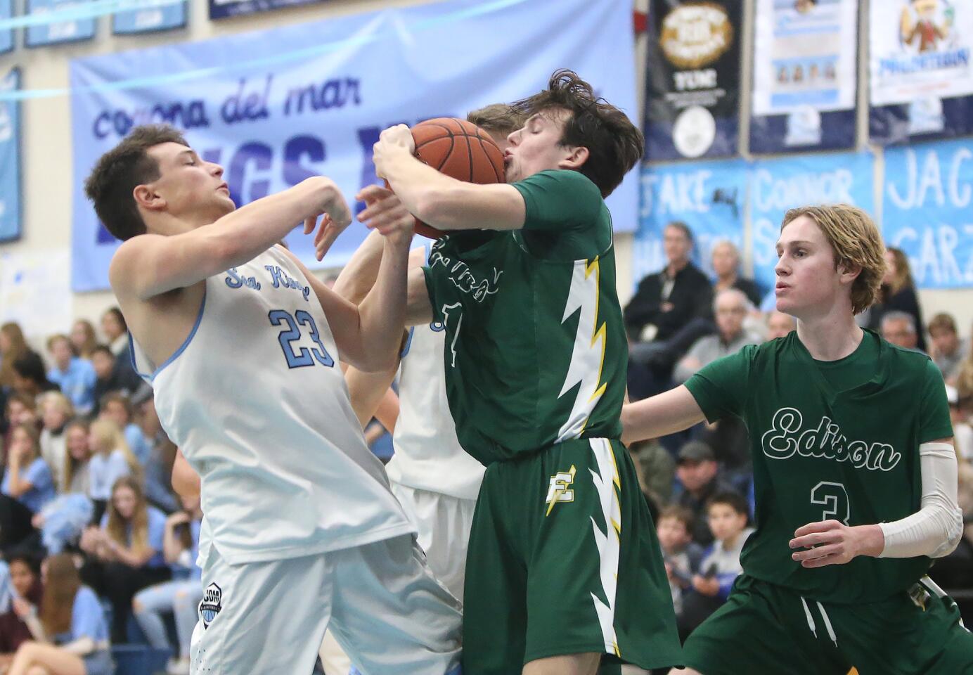 Photo Gallery: Edison vs. Corona del Mar in boys’ basketball