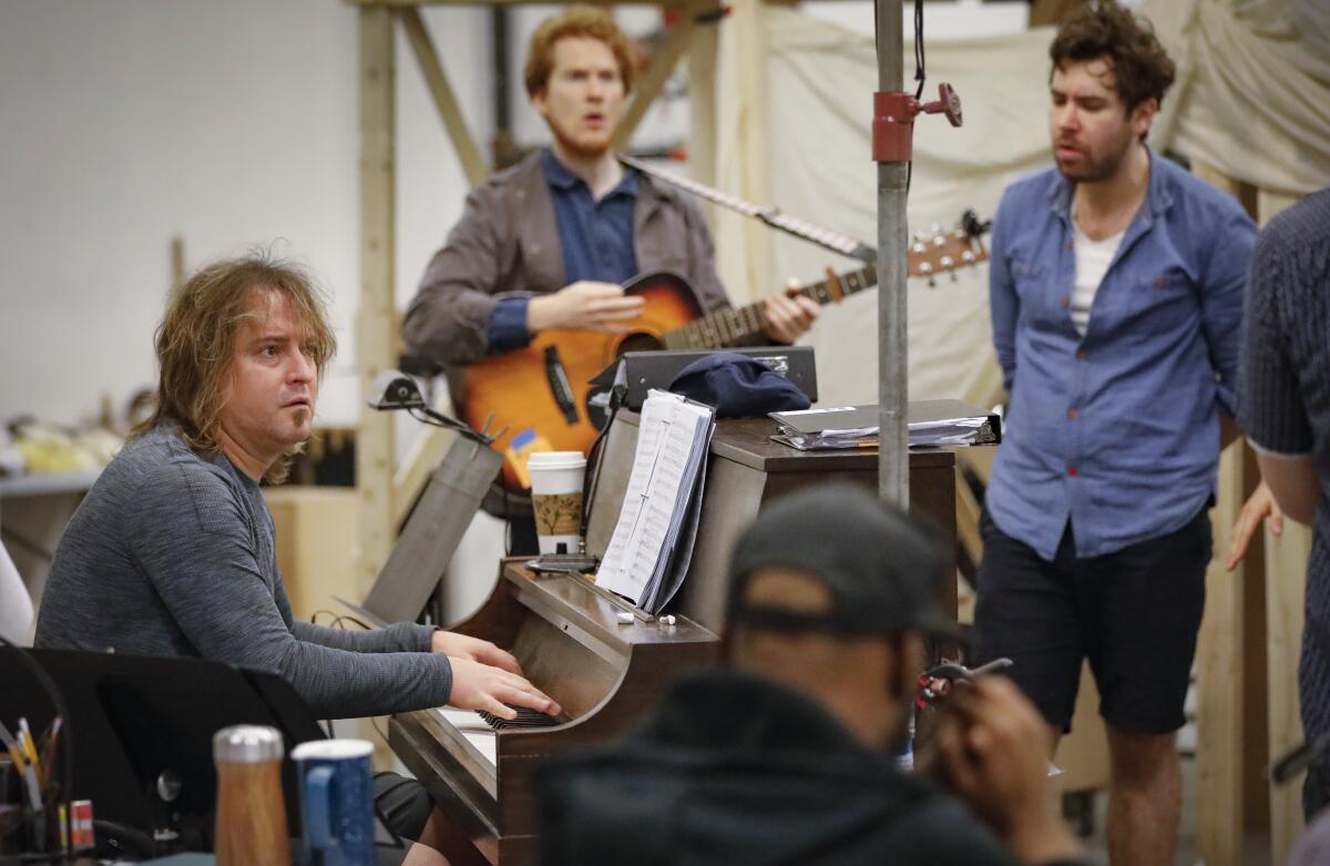"Despereaux" music director Christopher Jahnke and PigPen musician/actors Ryan Melia and Ben Ferguson (from left).