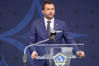 Chris Klein attends an LA Galaxy David Beckham statue MLS soccer ceremony 