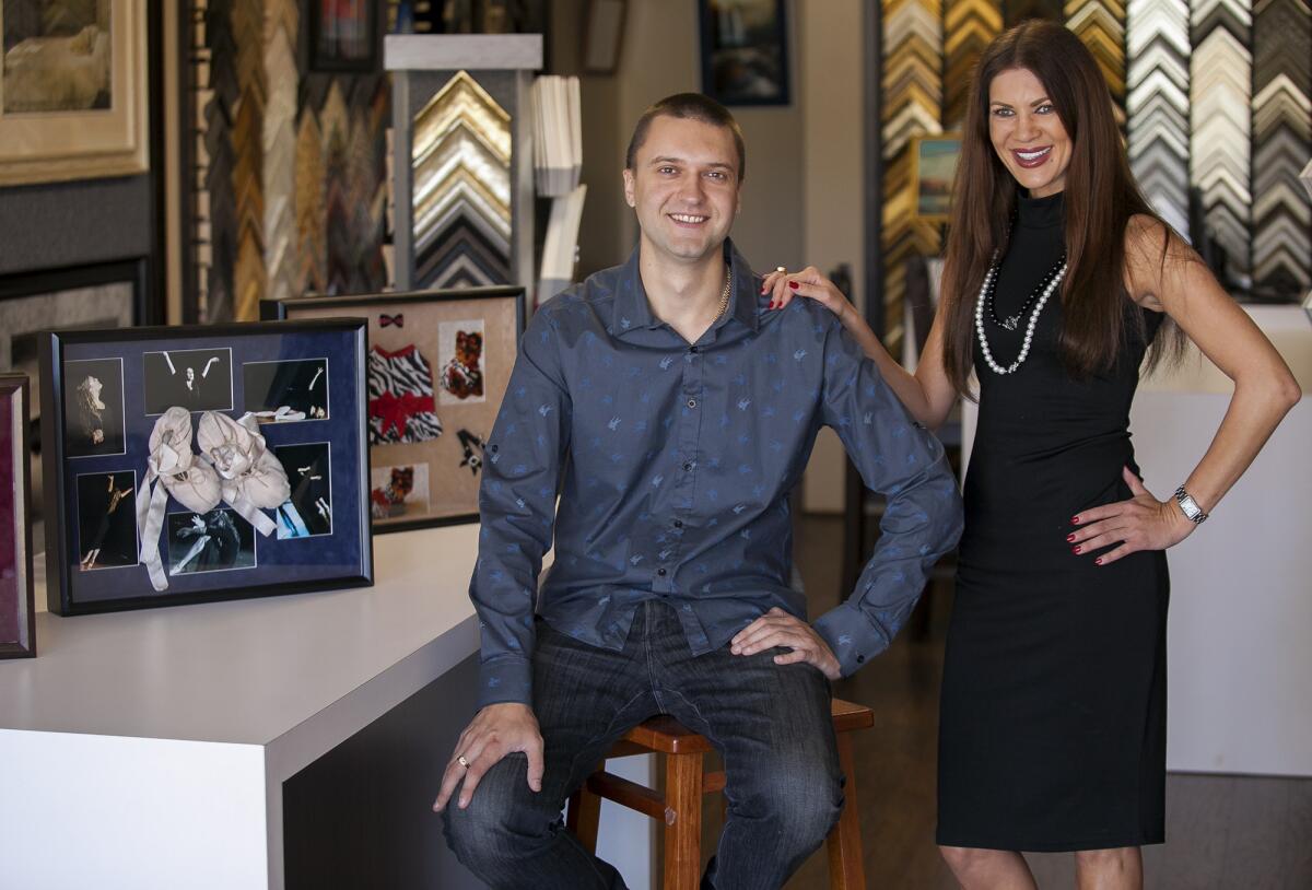 Olya Bagby and her brother Ivan Masaev are co-owners of the FastFrame in Costa Mesa.