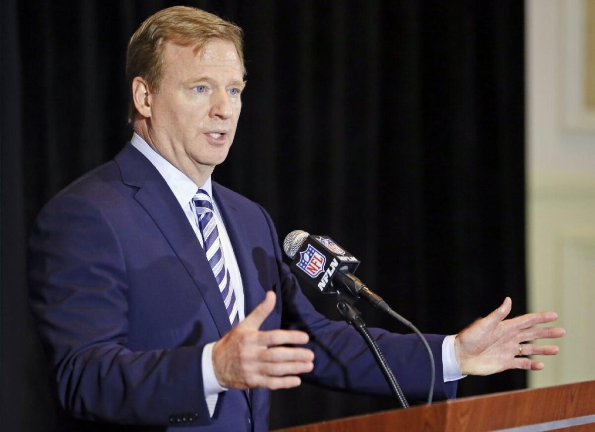 NFL Commissioner Roger Goodell says the league could expand the playoffs by two teams.