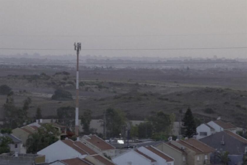 FILE - A view of the Gaza skyline from southern Israel, near the border with Gaza is shown on June 15, 2024. (AP Photo, File)