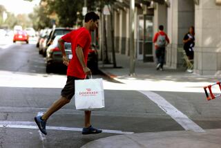 DoorDash is an on-demand restaurant delivery service. DoorDash was founded in 2013 by Stanford students Evan Charles Moore, Andy Fang, Stanley Tang and Tony Xu. (DoorDash/TNS) ** OUTS - ELSENT, FPG, TCN - OUTS **