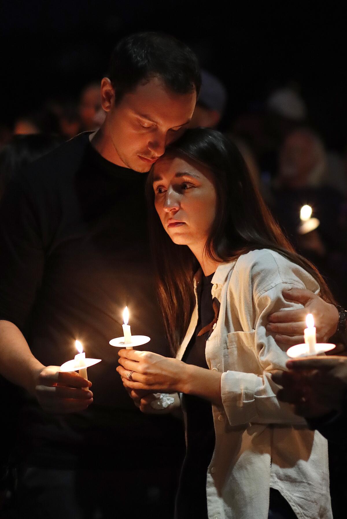 Cody Campbell and his wife, Courtney, lost their home in the fire caused by the Oct. 11 plane crash in Santee.