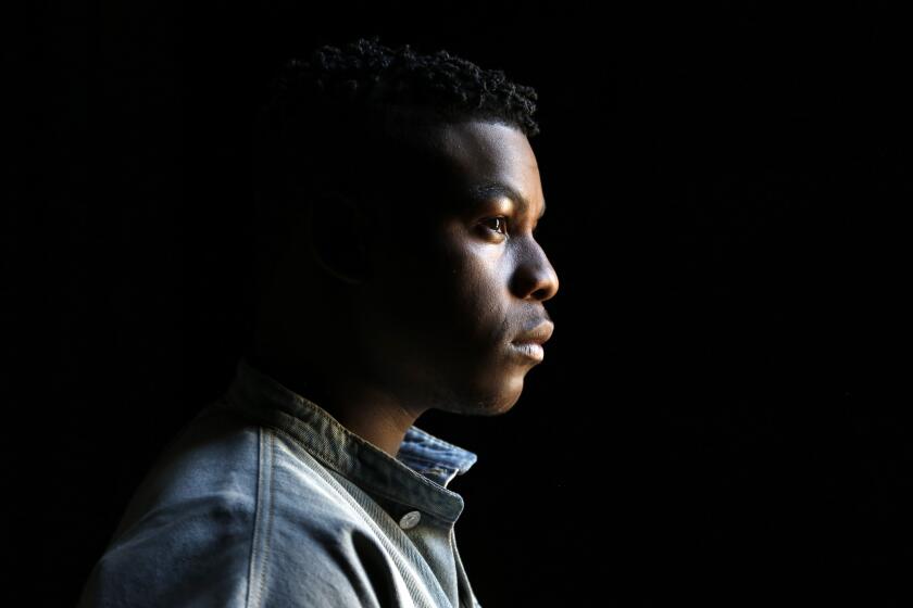 LOS ANGELES, CA-March 5, 2018: Actor John Boyega, who stars in the sci-fi sequel Pacific Rim 2, is photographed at Universal Studios. (Katie Falkenberg / Los Angeles Times)