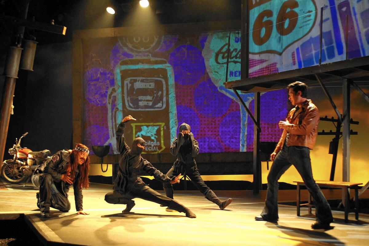 Paco Tolson, Maureen Sebastian, Samantha Quan and Raymond Lee in South Coast Repertory's "Vietgone."