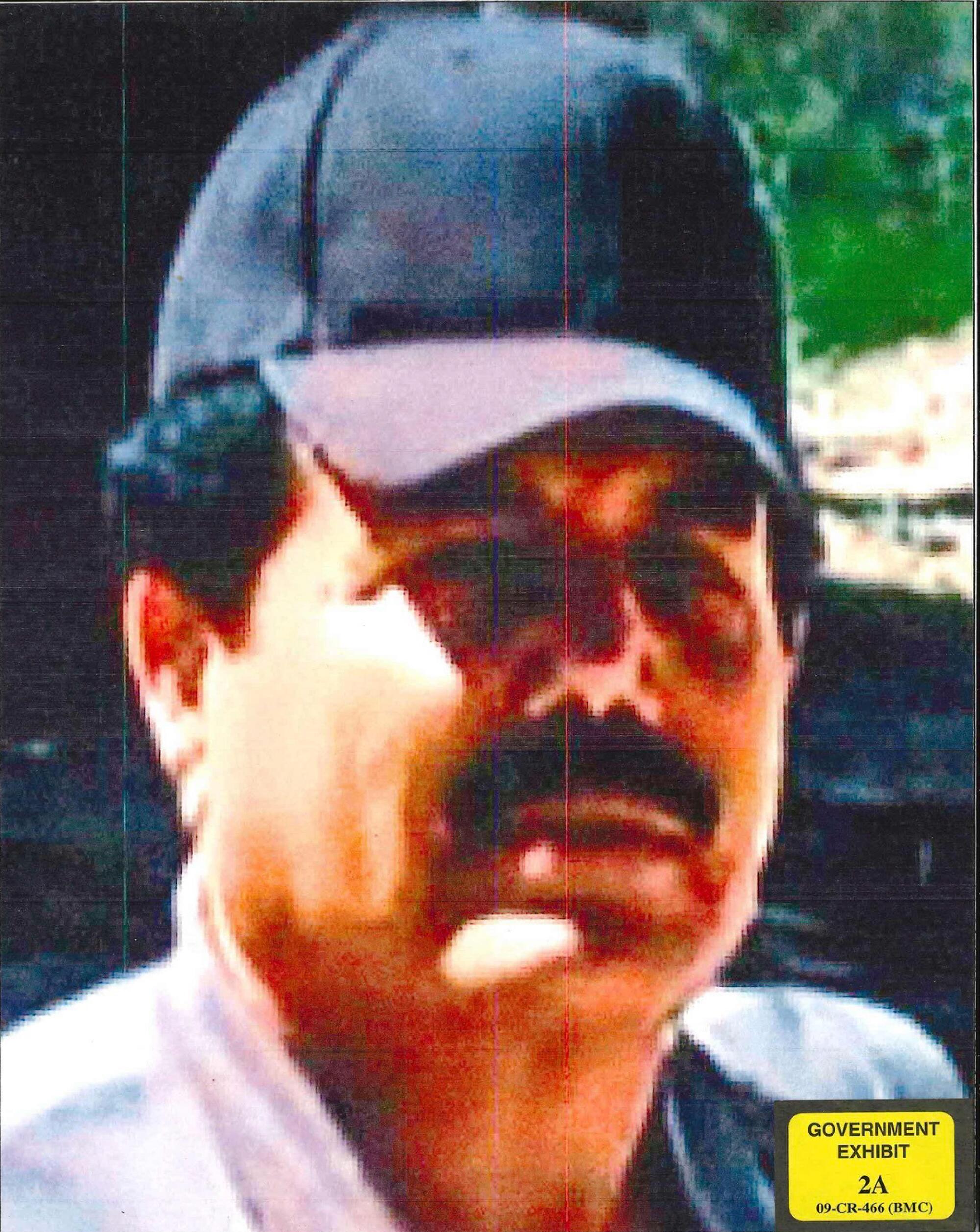 A mugshot of Ismael "El Mayo" Zambada, 76, wearing a baseball cap