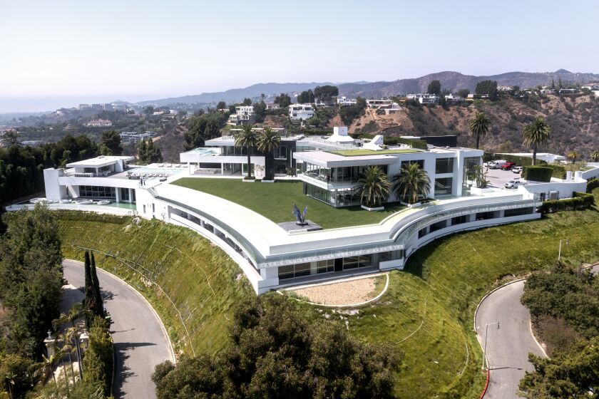 An aerial view of The One in Bel-Air, Calif.
