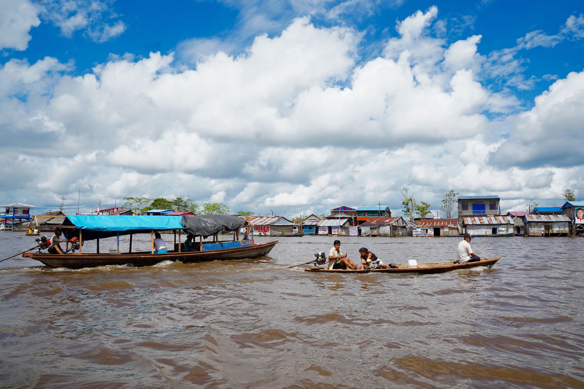 The Amazon River port of Belen in Iquitos, Peru, is reachable only by airplane or boat.