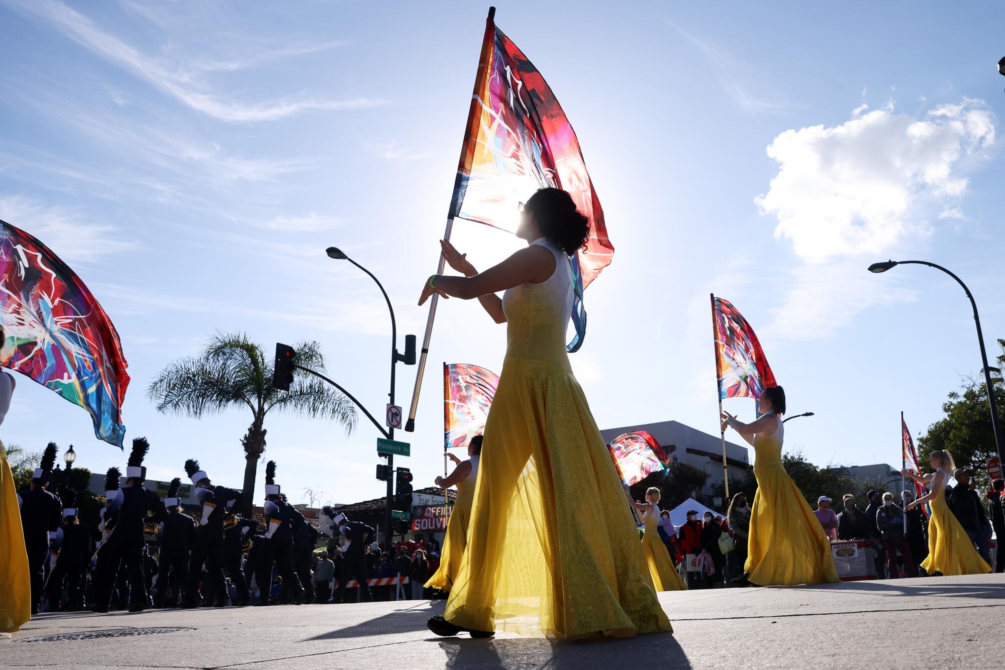 Performers in the parade.