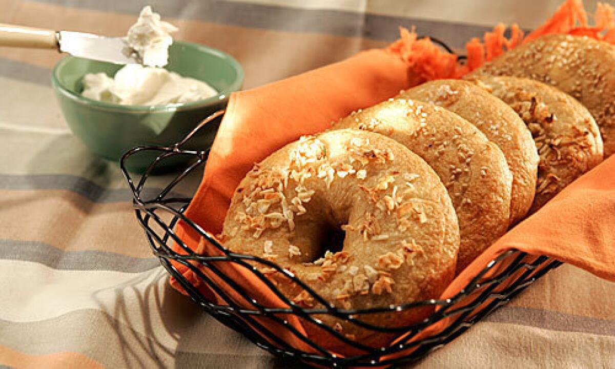 TRY YOUR HAND: Bagels of any flavor are easy to make. Simple ingredients ferment, then comes a fast boil and bake.