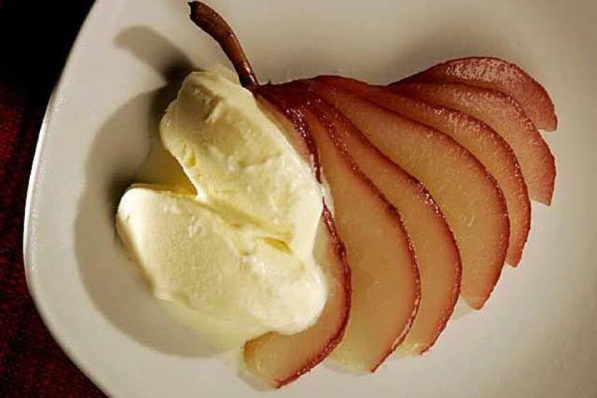 Goat cheese ice cream is terrific served with cooked fruit.