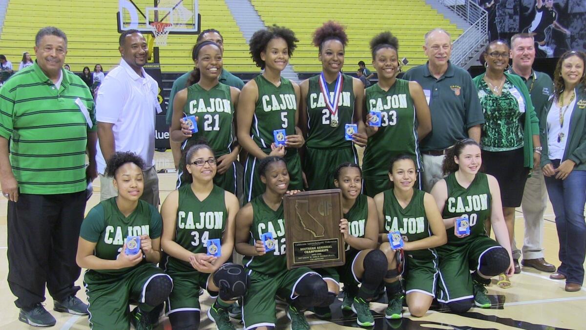 Cajon is the Division II Southern California Regional champion in girls' basketball.