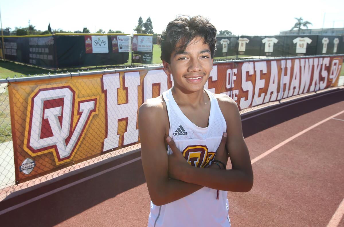Ocean View sophomore Diego Gonzalez has won both Golden West League cluster meets in his first season as a cross-country runner.