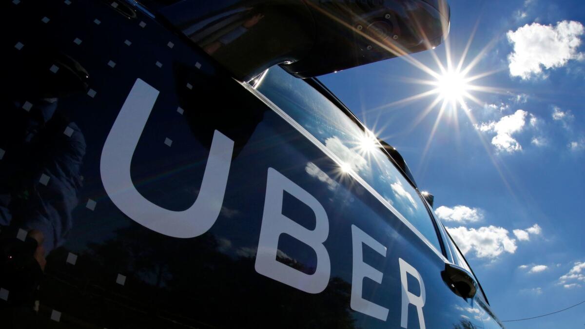 A self-driving Uber at a media preview in Pittsburgh last year.