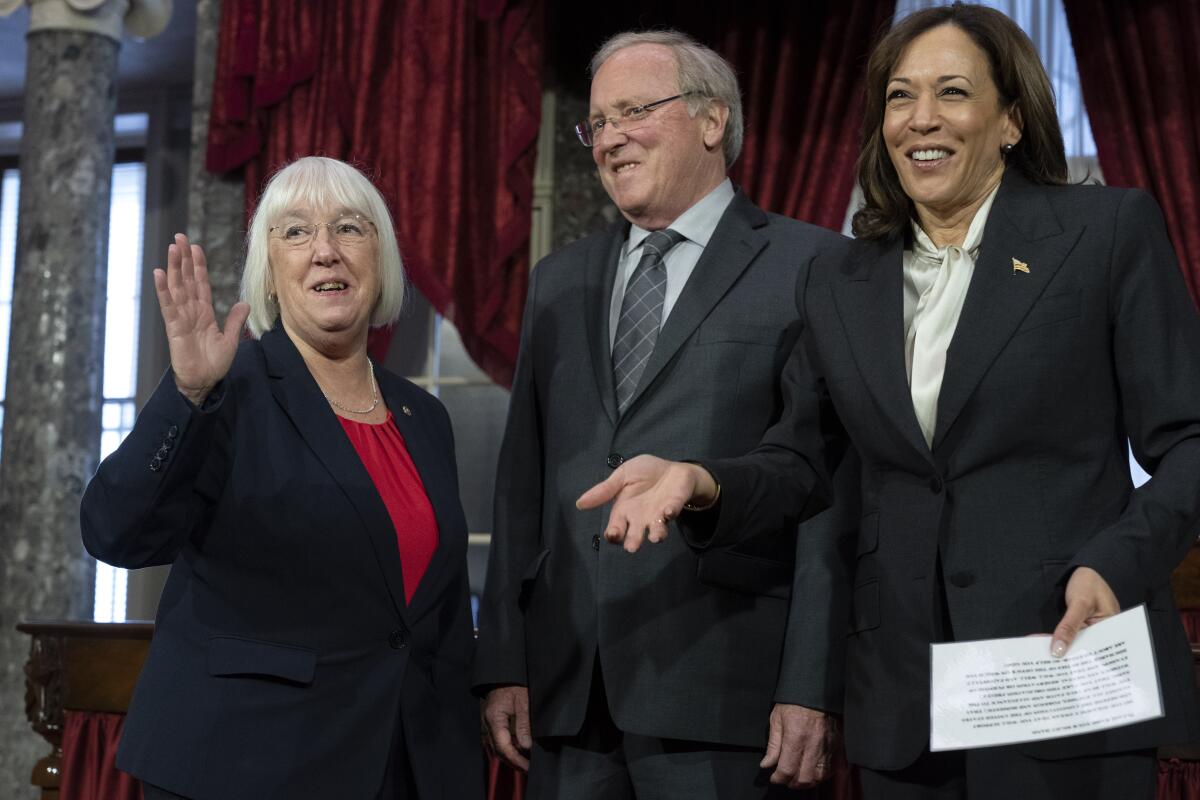 Sen. Patty Murray, husband Rob Murray, Vice President Kamala Harris