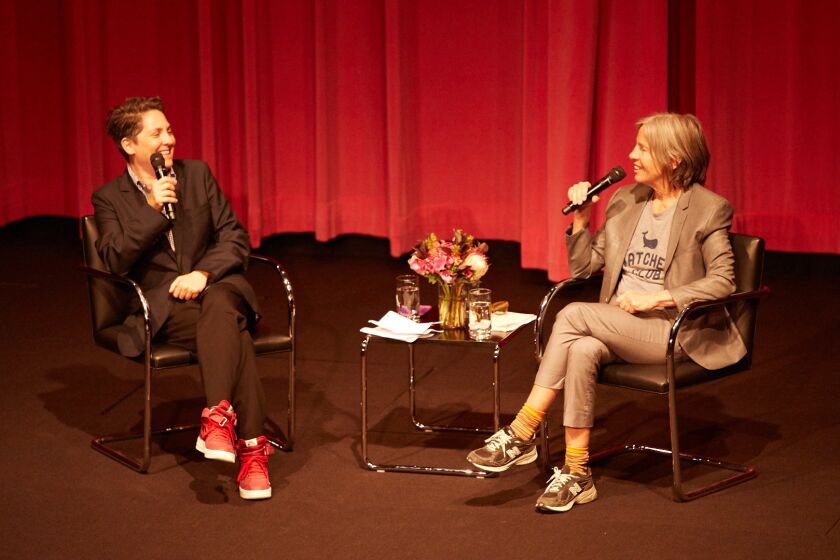 "Transparent" creator Jill Soloway, left, and poet Eileen Myles discuss creativity and their breakup at the Hammer Museum.