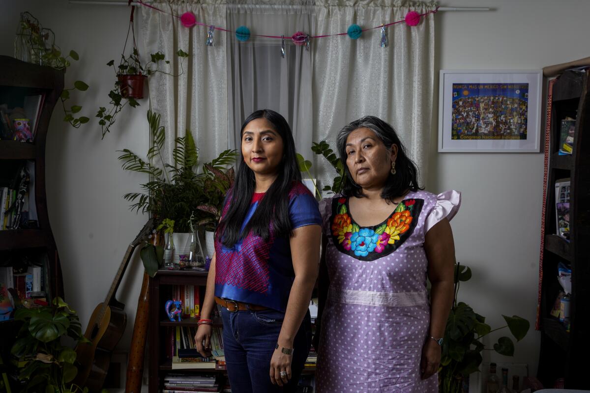 Janet Martinez and her mother, Odilia Romero, who train LAPD in communicating with indigenous people