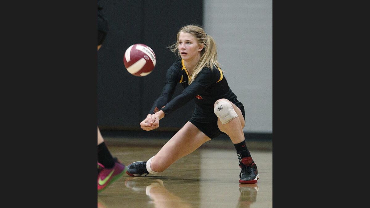 Emily Weirick is a key returner this season for the La Cañada High girls' volleyball team.