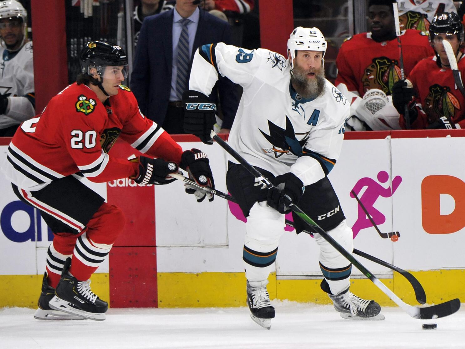 NHL's Joe Thornton Consults With Joe Montana Before Bolting To