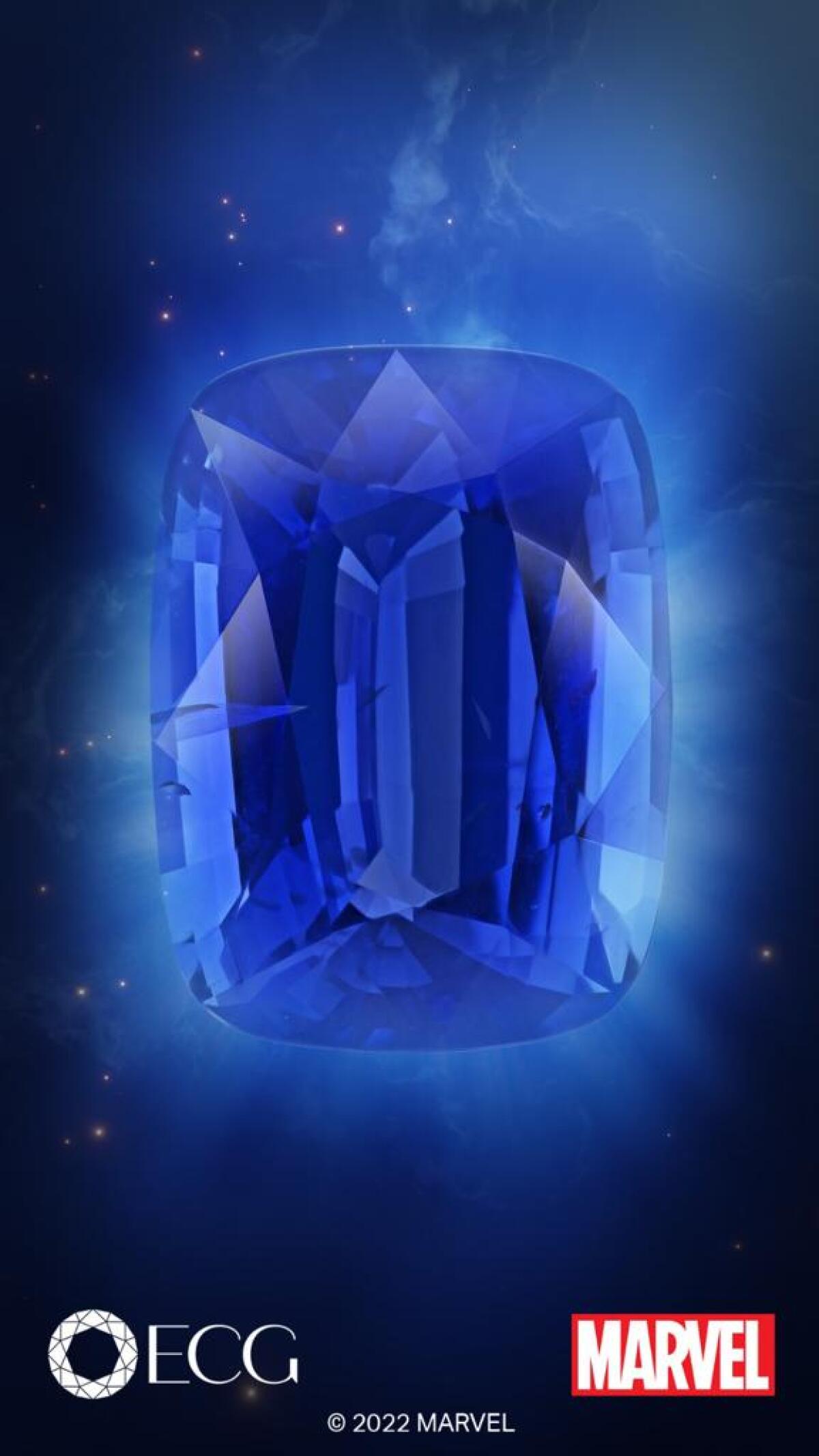 A sapphire from the island of Madagascar.